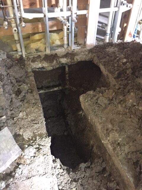 Plumbing Excavation - Restroom